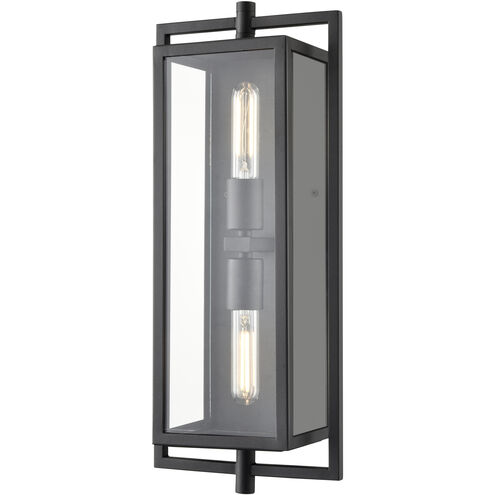 Rankin 2 Light 19.7 inch Textured Black Outdoor Wall Sconce